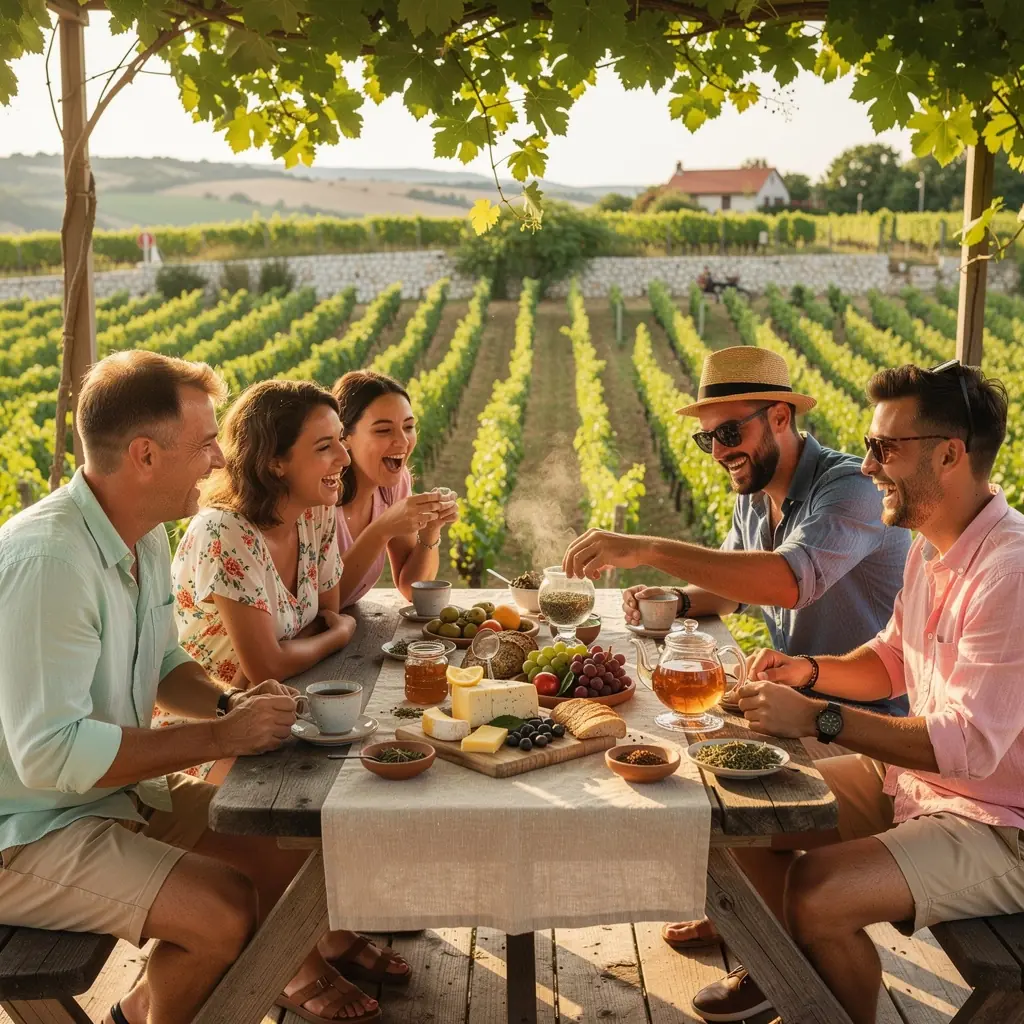 Raznobojne suhe biljke i cvjetovi u staklenoj posudi, spremni za pripremu čaja.