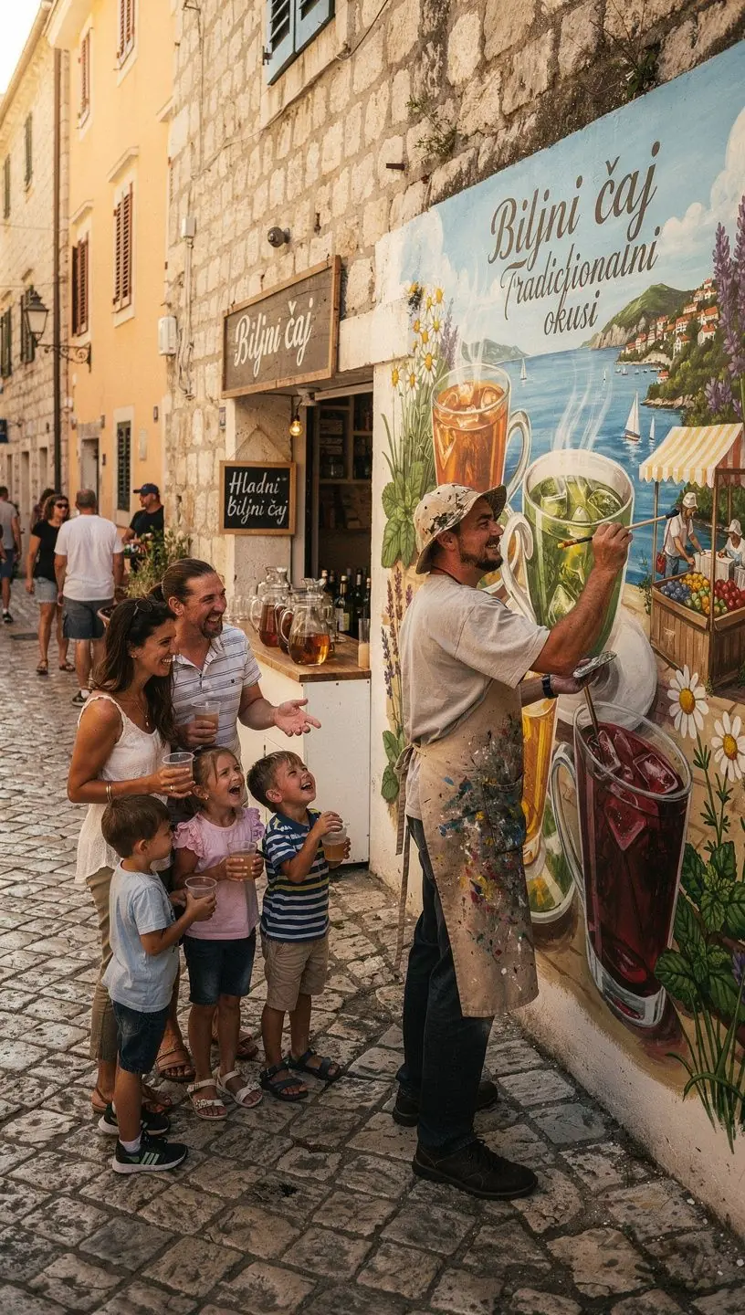 Biljna mješavina čajeva u prekrasnoj keramičkoj posudi