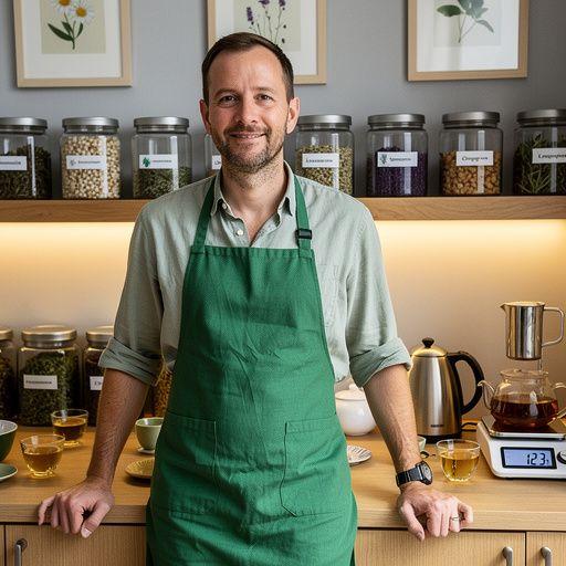 Mirisna šalica čaja s biljem u prirodnom okruženju.