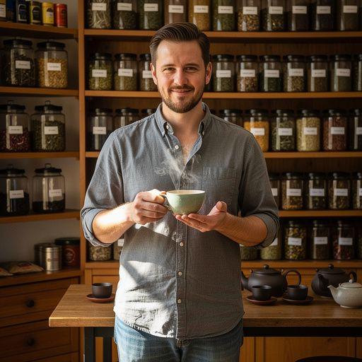 Umirujuća scena čaja uz svijeće i meke dekice.